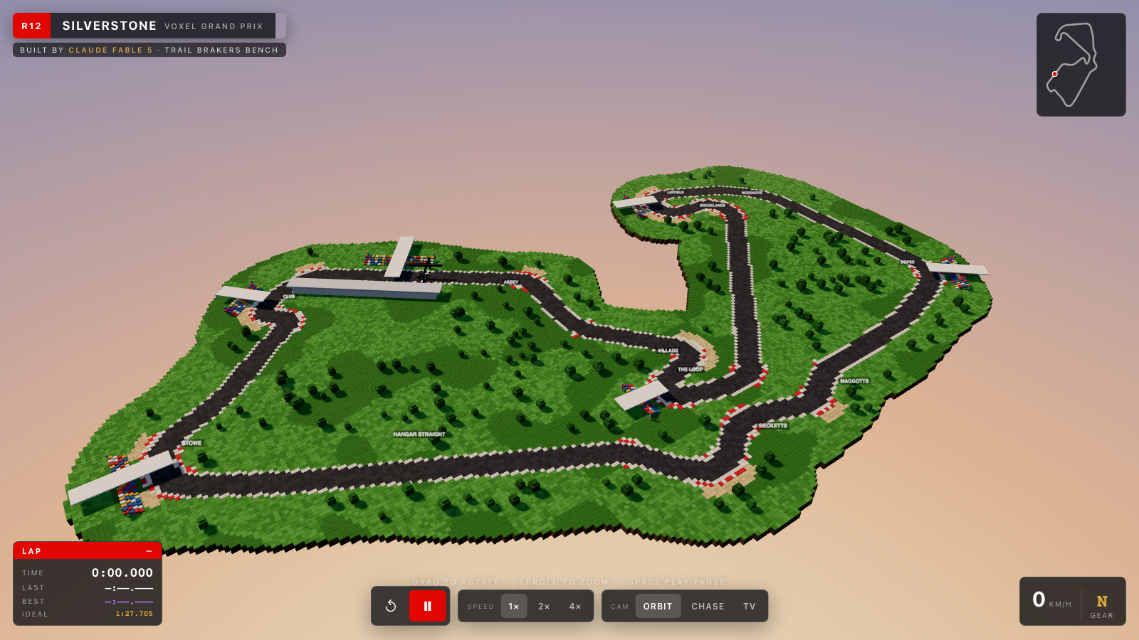 Fable 5 voxel Silverstone Grand Prix benchmark