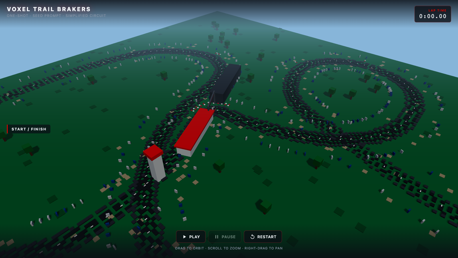 Grok 4.5 one-shot voxel circuit benchmark