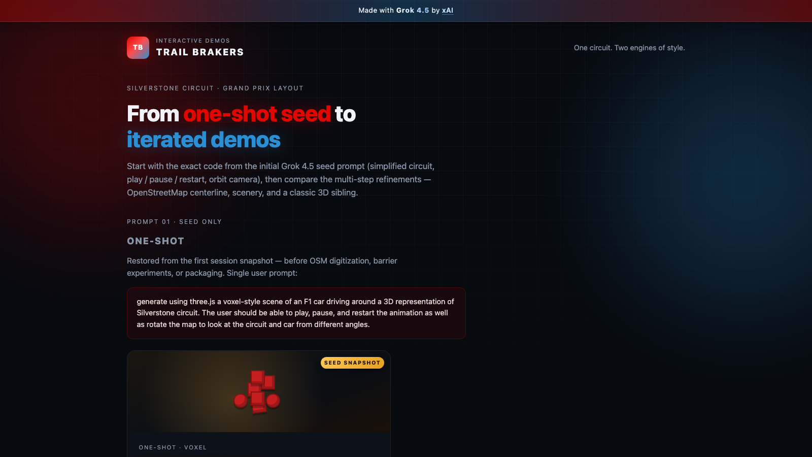 Grok 4.5 benchmark showcase page