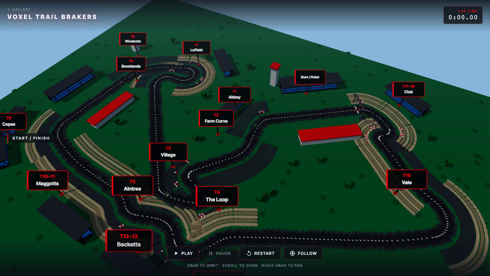 Grok 4.5 iterated voxel Silverstone benchmark